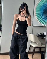 Women Ribbed Strap Tank Top