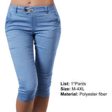 Women Mid Waist Slim Fit Capri Leggings