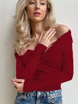 Red Backless Bodysuit Women – Slim Corset Romper