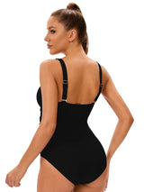 Women V Neck Cross Plus Size Swimsuit