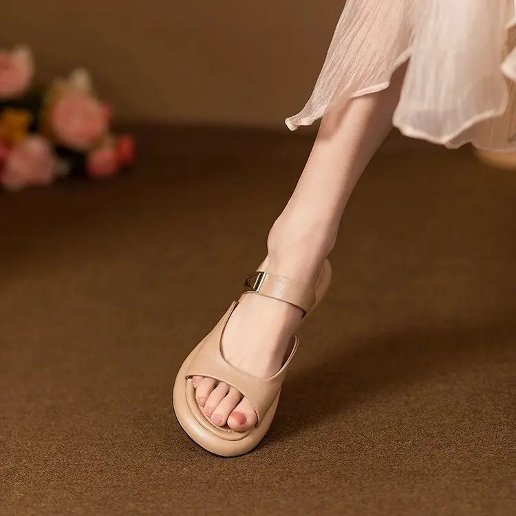 Women Minimalist White Slide Sandals