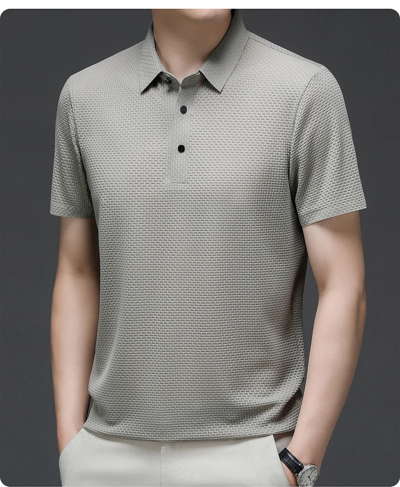 Men Ice Silk Polo Shirt