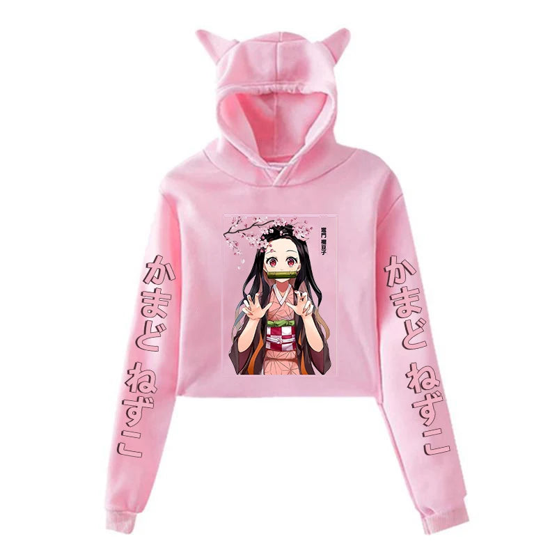 Nezuko Cat Ear Hoodie