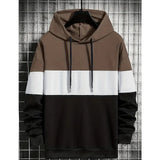 Men Color Block Hoodie Sweatshirt