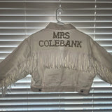 Personalised Pearl Denim Jacket for Bachelorette Party