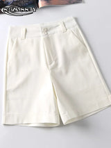 Women's High Waist Linen Shorts
