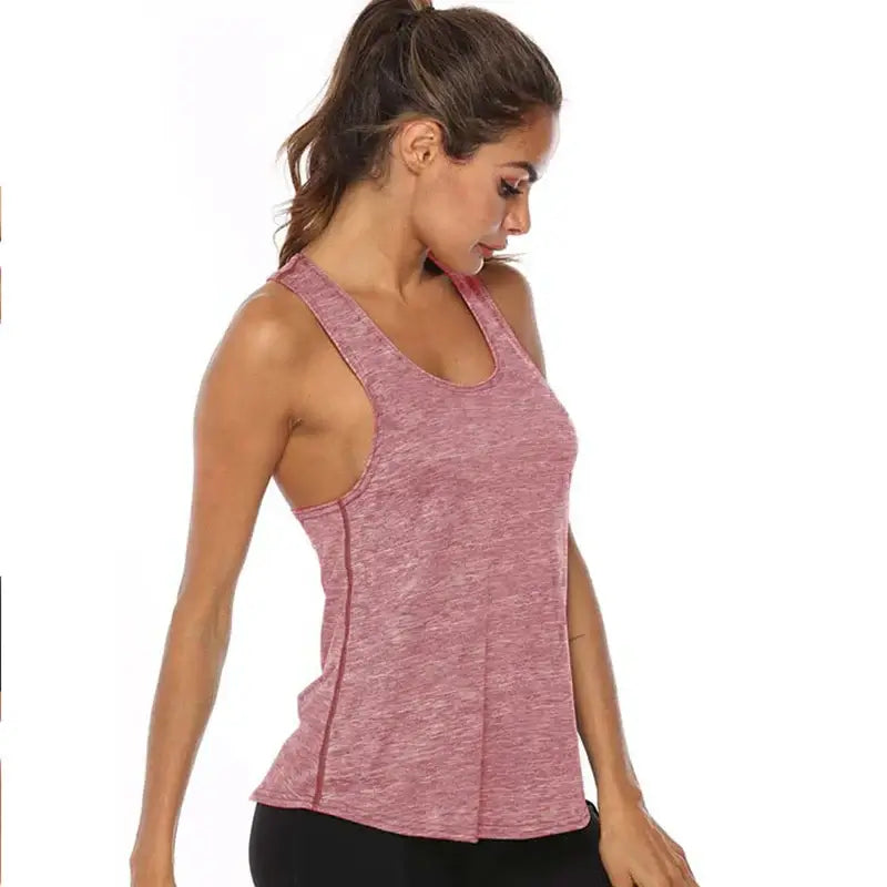 Women Sleeveless Yoga Tank Top Quick Dry Workout Shirt