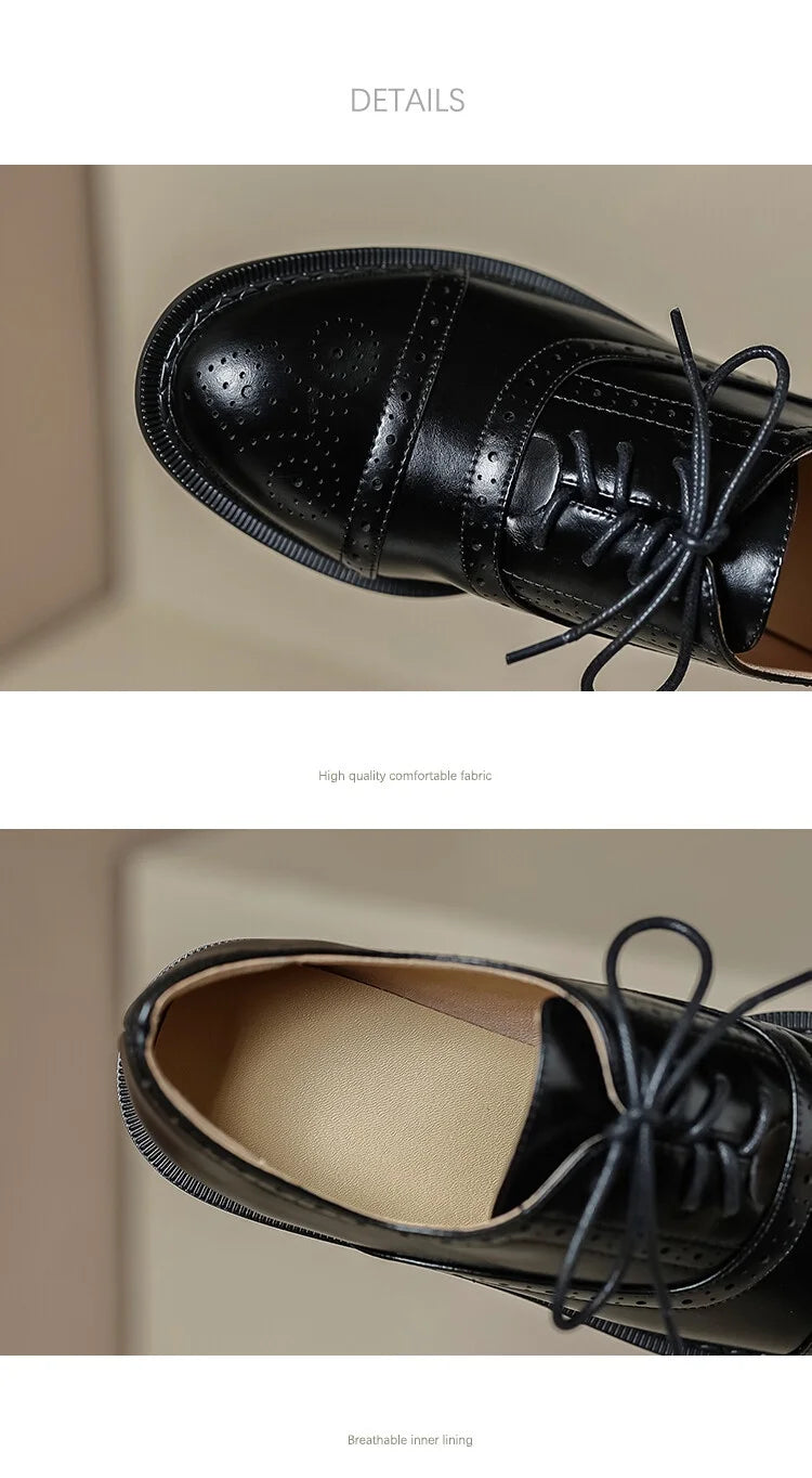 Women Leather Brogues – 2025
