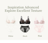 Women Wireless Lace Bra Set