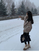 Oversized Faux Fox Fur Winter Coat