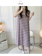 Women Striped Vest Plus Size Nightwear