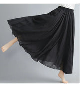 Women Linen Maxi Skirt