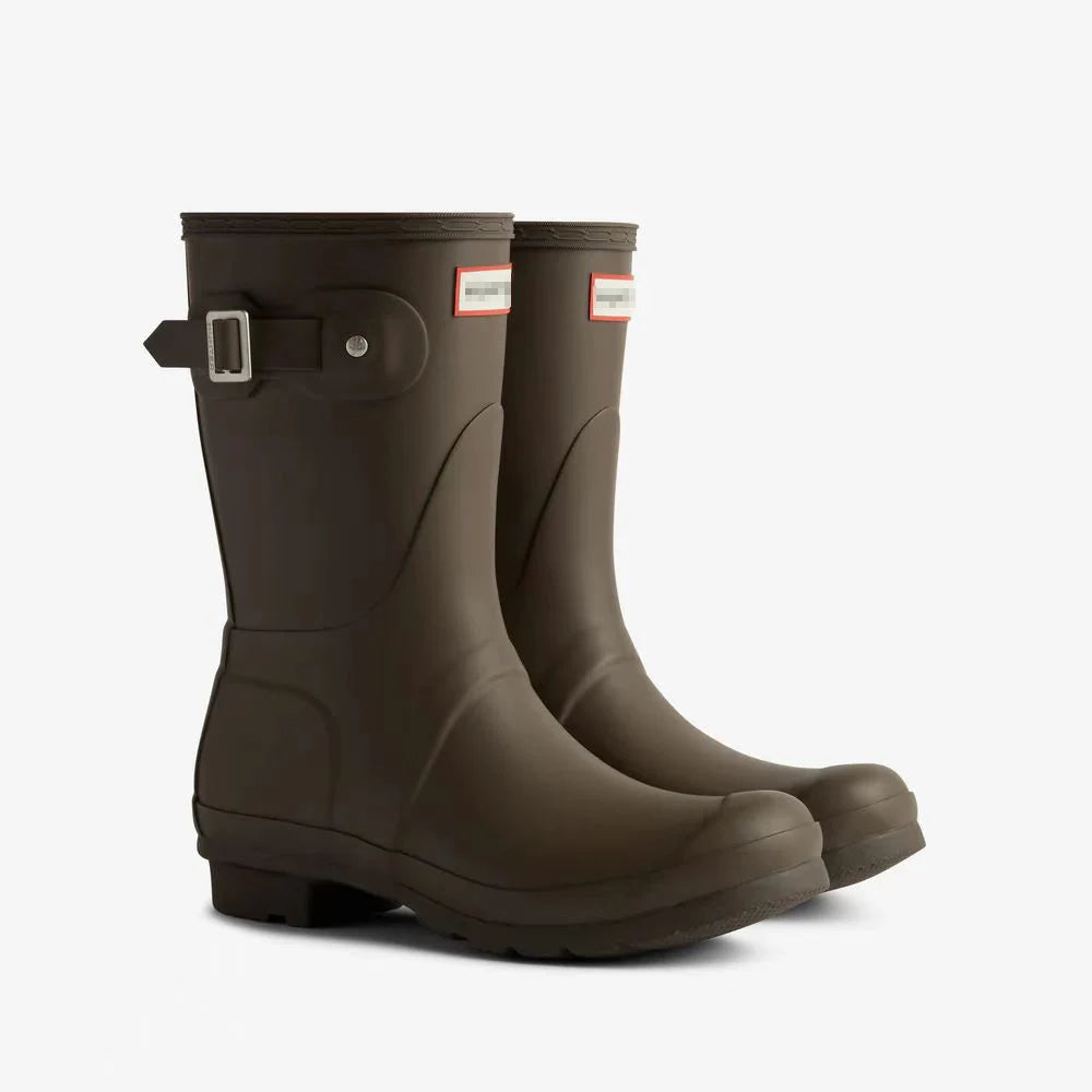 Women Mid Calf Boots Embroidered Leather