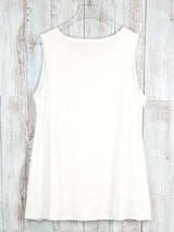 Women's Plus Size Summer Tank Top – White