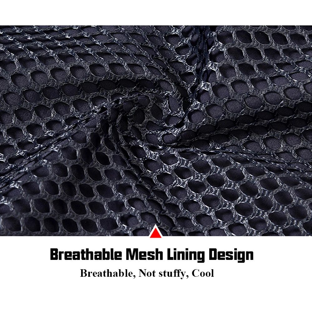 Close-up of breathable mesh lining design, highlighting ventilation and comfort for reflective welding suit.