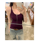 Basic Ribbed O-Neck Camisole Tank Top