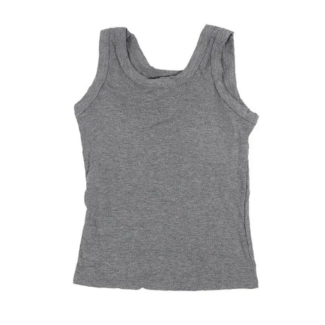 SlimCotz™ padded cotton spaghetti camisole in gray, summer slim fit, breathable vest for women.