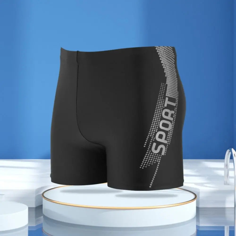 Men's Plus Size Printed Swim Trunks