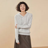 Women's 100% Cashmere Hooded Sweater