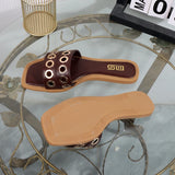 Women’s Fashion Slippers Summer Flat Square Sandals