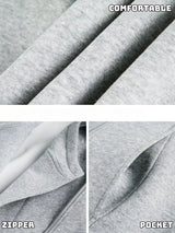 Slant Zipper Hooded Cardigan Jacket