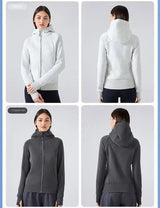 Women Thick Warm Hooded Sports Jacket