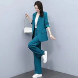 Setique™ – Blazer & Pant Set (2-Piece, Korean Loose Suit for Office & Everyday)