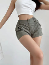 Women's High Waist Cotton Shorts