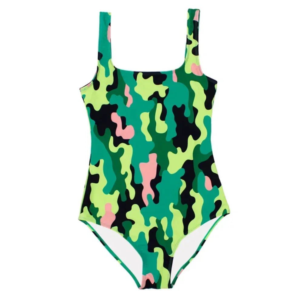 Simple Print Swimsuit