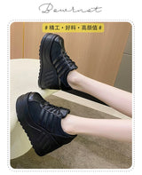 Women’s Pumps Round Head Lace-Up Leisure Heels