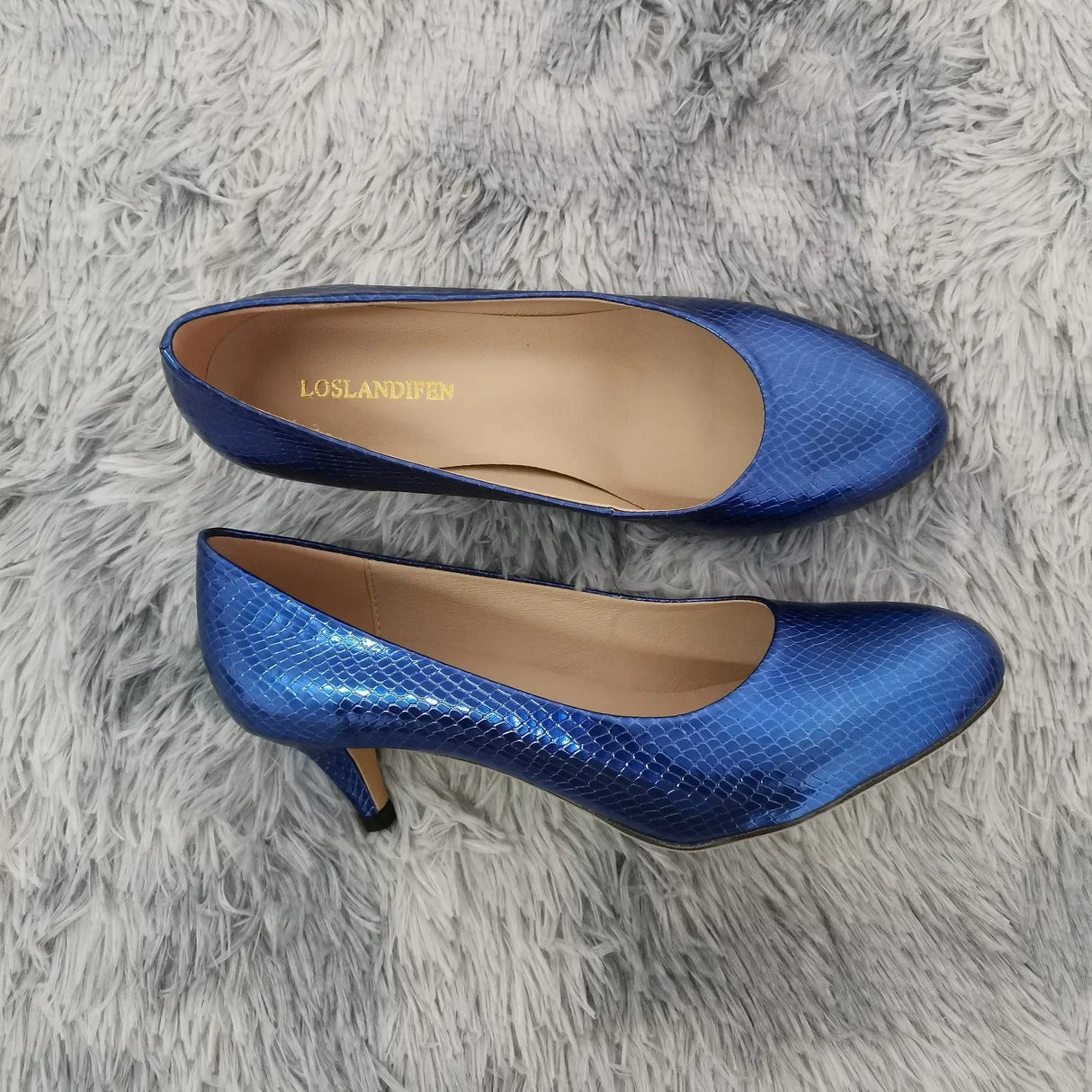 5cm Crocodile Pumps – Low Heel Red Heels 2025