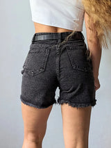 Women's Blue Casual Denim Shorts