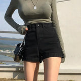 High Waist Women's Denim Shorts