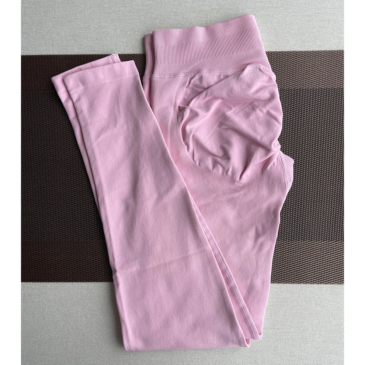 Women Seamless Ribbed Scrunch Yoga Leggings