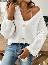 Women Short Knit Casual Cardigan