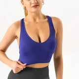 Women Ribbed Galaxy Seamless Sports Bra