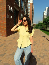 Elegant Women's Slim Waist Blazer Coat