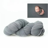 Solid gray polyester blanket backdrop for newborn photography, ideal for ages 0-1 year, unisex design.