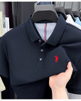 Men Cotton Embroidered Polo Shirt