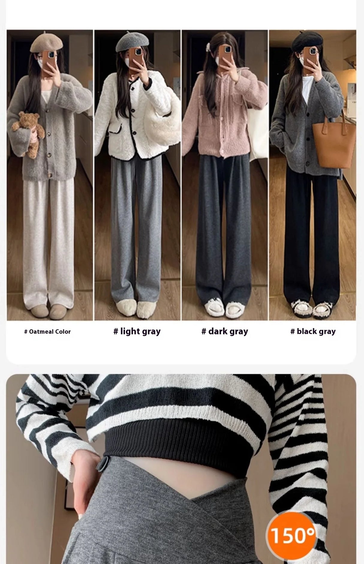 Wide-Leg Low-Waist Maternity Pants