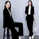 Setique™ – Blazer & Pant Set (2-Piece, Korean Loose Suit for Office & Everyday)