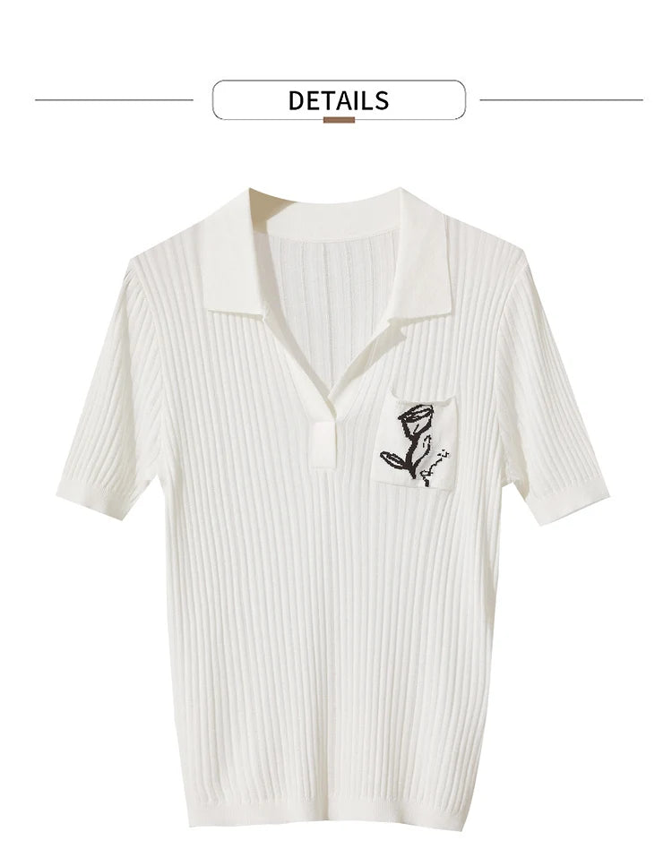 Women's Jacquard Pocket Knit Sweater