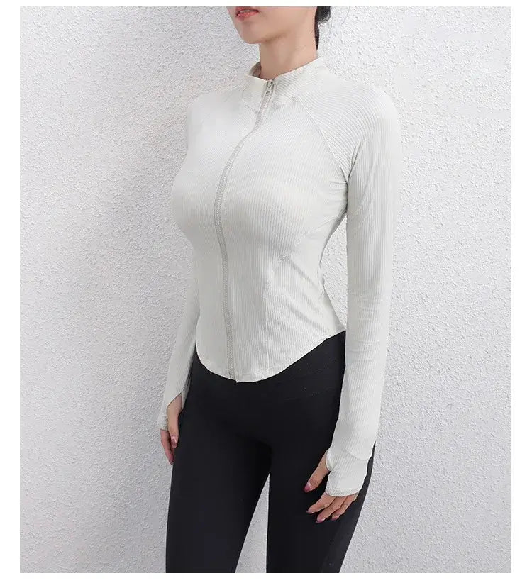 Women Textured Long Sleeve Running Jacket