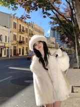 Oversized Faux Fox Fur Winter Coat