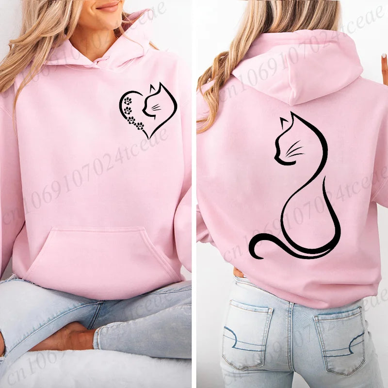 Women's Cat Lover Fleece Sweatshirt