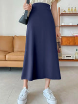 Women Solid High Waist Mermaid Skirt