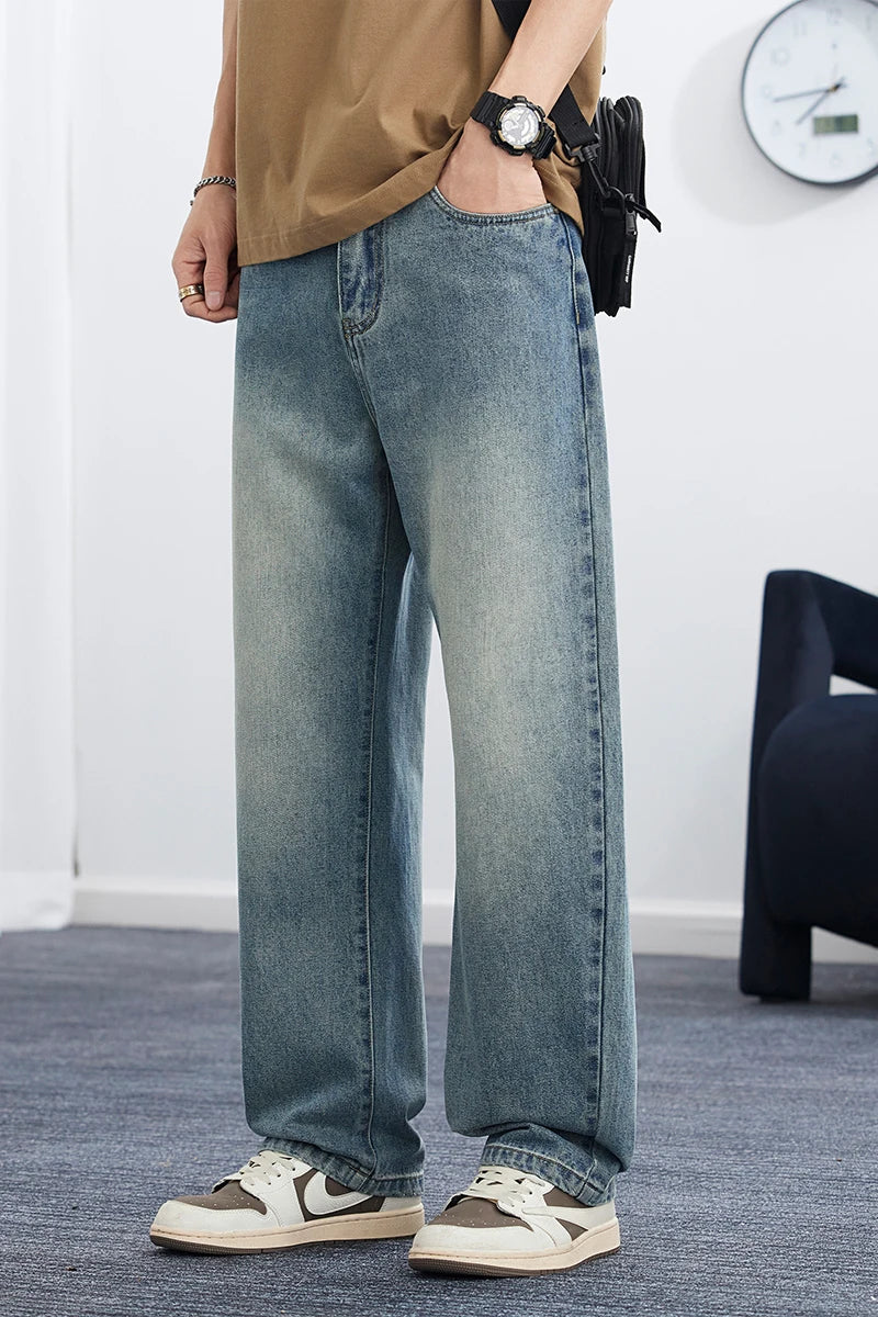 Men Korean Loose Jeans