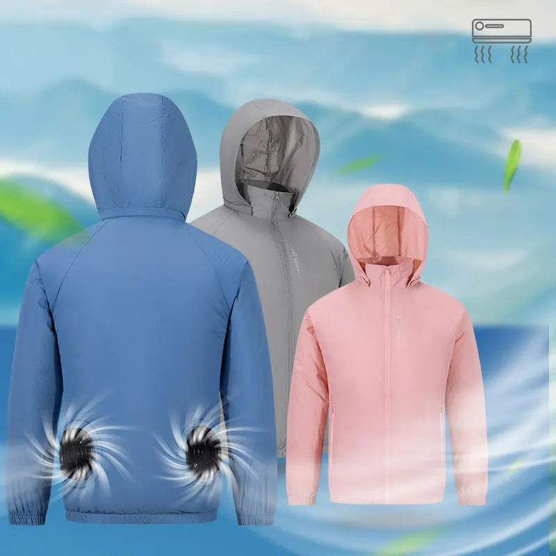 Men Cooling Fan USB Cotton Jacket