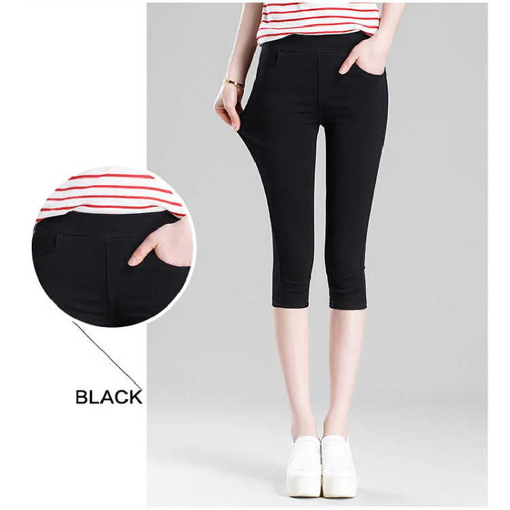 Women Cropped Capris Jeans