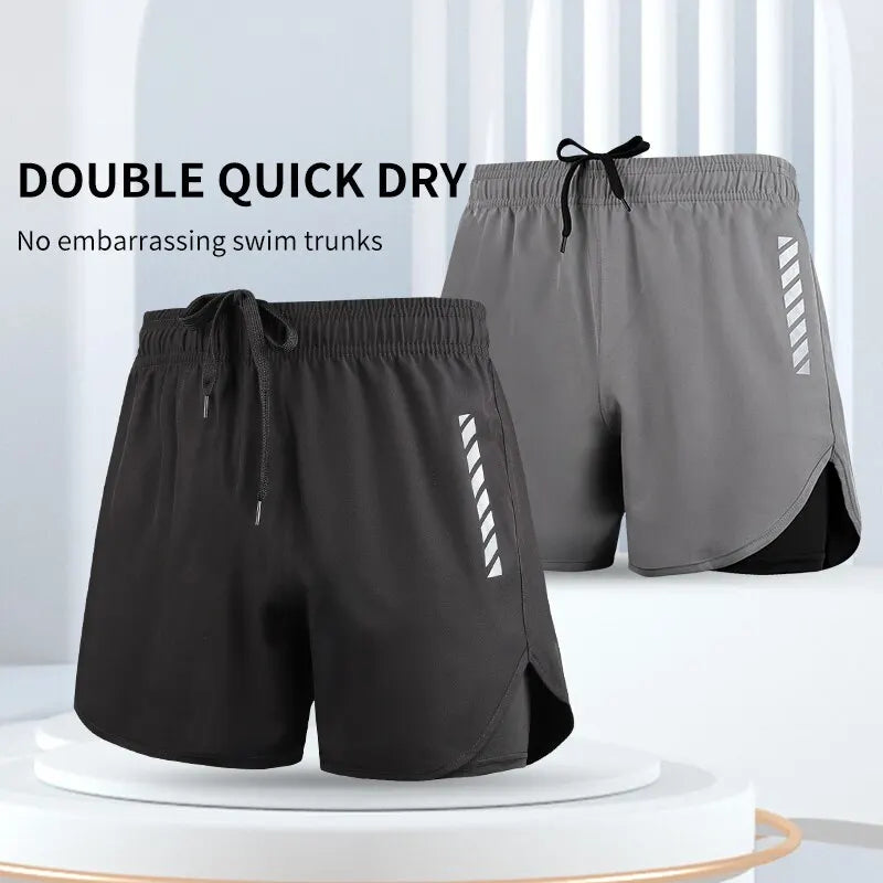 Men Loose Fit Swim Trunks